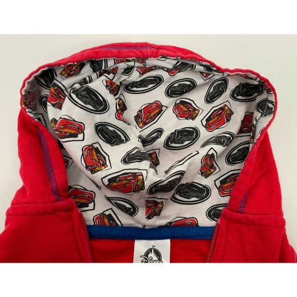 DISNEY Store Cars Lightning McQueen Boy Hooded Jacket Rust eze Red size 2 2T - Picture 8 of 9